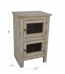 SOLID WOOD 2 DOOR END TABLE / NIGHTSTAND