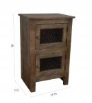 SOLID WOOD 2 DOOR END TABLE / NIGHTSTAND