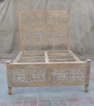 HAND CARVED SOLID WOOD Queen bed