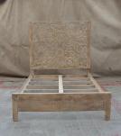 HAND CARVED SOLID WOOD Queen bed