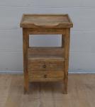 SOLID WOOD 2 DRAWER NIGHTSTAND END TABLE