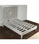 HAND CARVED SOLID WOOD QUEEN BED