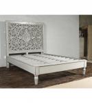 HAND CARVED SOLID WOOD QUEEN BED