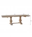 SOLID WOOD PEDESTAL EXTENSION DINING TABLE