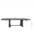 SOLID WOOD PEDESTAL EXTENSION DINING TABLE