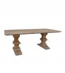 SOLID WOOD PEDESTAL DINING TABLE