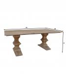 SOLID WOOD PEDESTAL DINING TABLE
