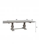 SOLID WOOD PEDESTAL EXTENSION DINING TABLE