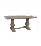 SOLID WOOD PEDESTAL DINING TABLE