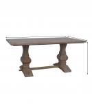 SOLID WOOD PEDESTAL DINING TABLE