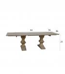 SOLID WOOD PEDESTAL EXTENSION DINING TABLE