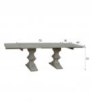 SOLID WOOD PEDESTAL EXTENSION DINING TABLE
