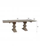 SOLID WOOD PEDESTAL EXTENSION DINING TABLE