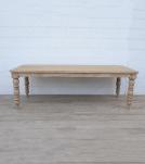 SOLID WOOD DINING TABLE W/ TURNED LEG