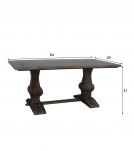 SOLID WOOD PEDESTAL DINING TABLE