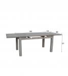 EXTENDABLE SOLID WOOD DINING TABLE W/ SELF-STORING EXTENSIONS