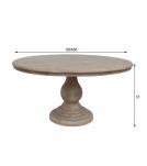 ROUND SOLID WOOD DINING TABLE