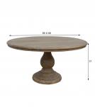 ROUND SOLID WOOD DINING TABLE