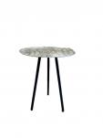 Carved Metal End Table