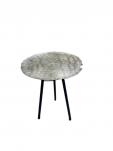 Carved Metal End Table