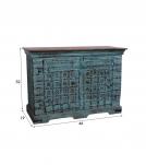 VINTAGE RECLAIMED TEAK CABINET W/ DESIGN