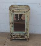 VINTAGE RECLAIMED TEAK & GLASS CABINET
