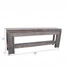 HAND CARVED SOLID RECLAIMED TEAK WOOD CONSOLE TABLE