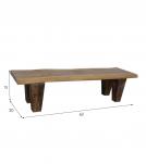 RUSTIC SOLID WOOD BENCH 
