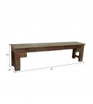 HAND CARVED SOLID WOOD BENCH