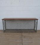 SOLID WOOD & IRON CONSOLE TABLE 