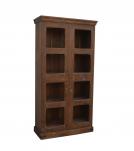 SOLID RECLAIMED TEAK WOOD & GLASS CABINET