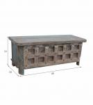 SOLID RECLAIMED WOOD & METAL TRUNK  BOX