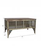 RECLAIMED WOOD & METAL MESH SIDEBOARD CONSOLE
