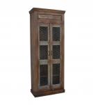 SOLID RECLAIMED TEAK WOOD & IRON STORAGE CABINET