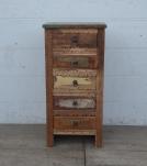 SOLID RECLAIMED TEAK WOOD 5 DRAWER CHEST