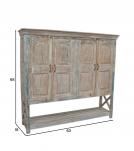 SOLID RECLAIMED TEAK WOOD 4 DOOR CABINET 