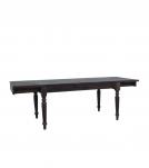 EXTENDABLE SOLID WOOD DINING TABLE W/ SELF-STORING EXTENSIONS