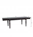 EXTENDABLE SOLID WOOD DINING TABLE W/ SELF-STORING EXTENSIONS