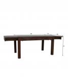 EXTENDABLE SOLID WOOD DINING TABLE W/ SELF-STORING EXTENSIONS