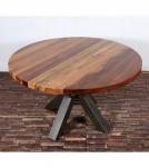 ROUND SOLID RECLAIMED TEAK WOOD DINING TABLE