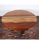 ROUND SOLID RECLAIMED TEAK WOOD DINING TABLE