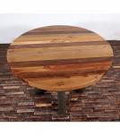 ROUND SOLID RECLAIMED TEAK WOOD DINING TABLE