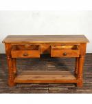 SOLID RECLAIMED TEAK WOOD 2 DRAWER CONSOLE TABLE