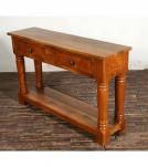 SOLID RECLAIMED TEAK WOOD 2 DRAWER CONSOLE TABLE