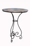 IRON & SOLID WOOD BAR HEIGHT TABLE
