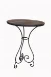 Solid Wood & Iron Round Table