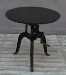 ADJUSTABLE HEIGHT IRON CRACK ROUND TABLE