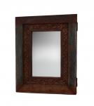 HAND CARVED RECLAIMED WOOD W/ MIRROR