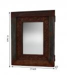 HAND CARVED RECLAIMED WOOD W/ MIRROR