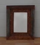 HAND CARVED RECLAIMED WOOD W/ MIRROR